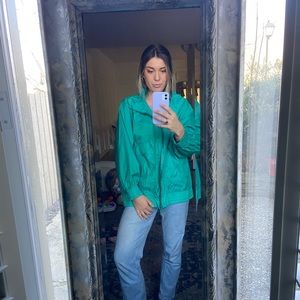 Vintage green wind breaker
